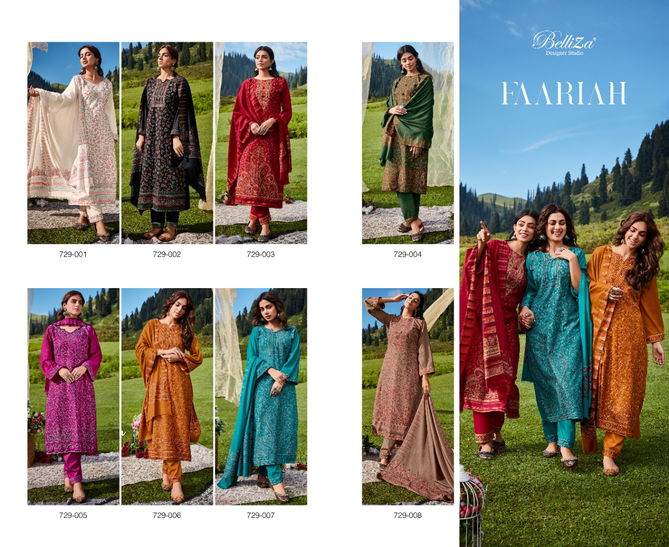 Faariah By Belliza Designer Heavy Pashmina Salwar Kameez Catalog